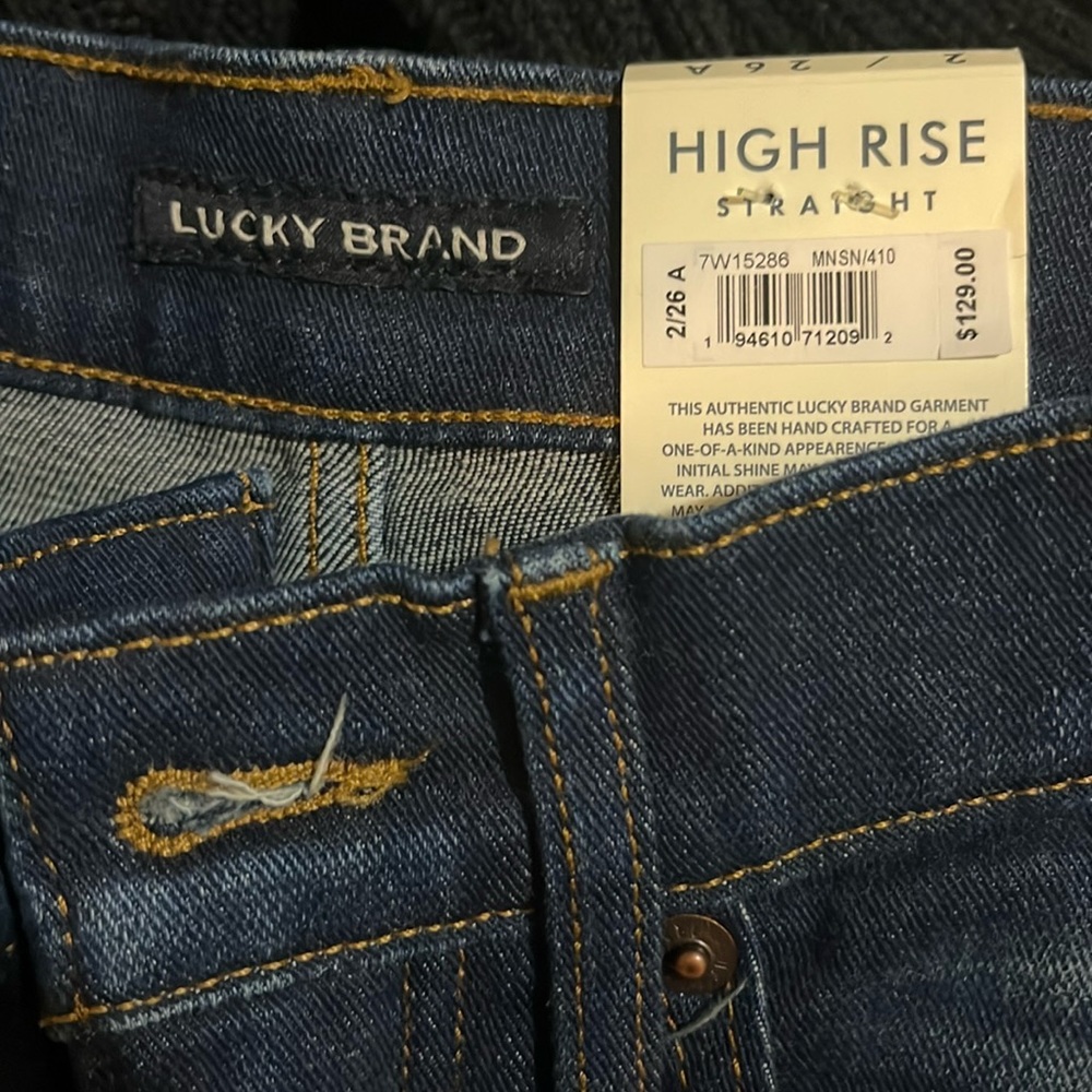 NWT Lucky Brand high rise straight jeans
